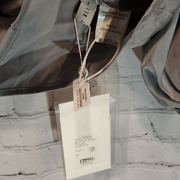 The Only Alice haute couture NWT crystal collar blouse - Picture 3 of 6